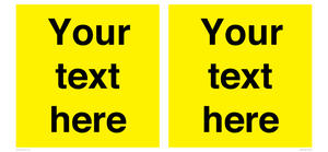 Custom Warning: Blank (yellow) sign